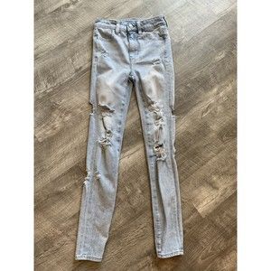 AE AMERICAN EAGLE OUTFITTERS DREAM JEAN HIGH RISE sz 000 WOMENS JEANS
